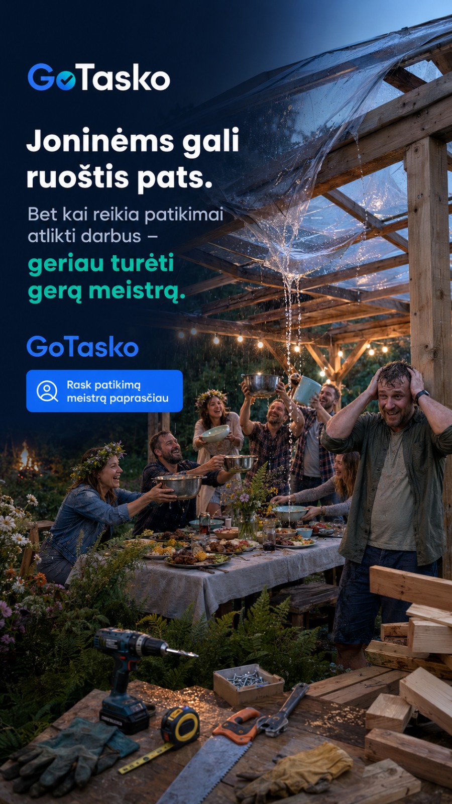 GoTasko Joninių reklama — geriau turėti gerą meistrą