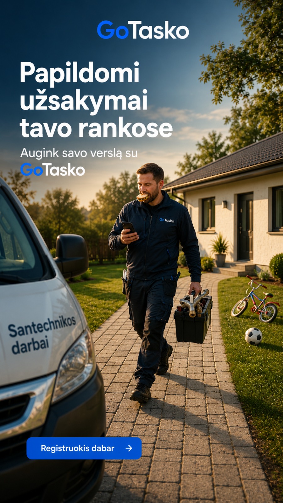 GoTasko meistrams reklama — kokybiškas darbas nusipelno būti pastebėtas